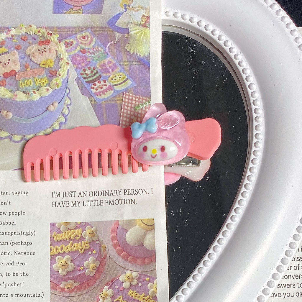 Sisir jepit rambut transparan aneka karakter bahan berkualitas import harga grosir bisa cod