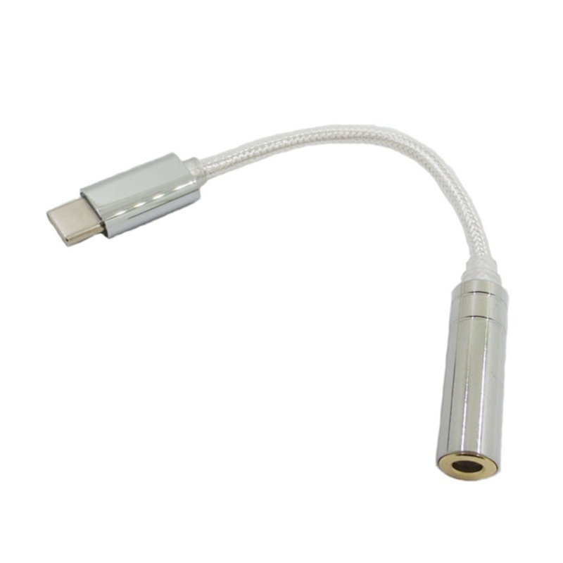 Cre Kabel Adaptor Tipe-C Ke3 5mm 25mm 4 4mm Female Kompatibilitas Mantap Kabel Headphone USB C Fleksibel Replaceme