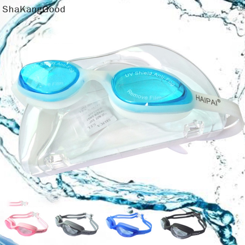 Kacamata Renang HD Anti Air Dan Anti Kabut Selip Unisex Bingkai Besar Silikon One-Piece Swimming Goggles SKK