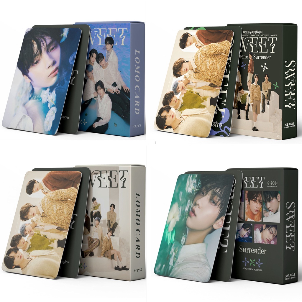 55pcs /box TXT 2nd Japan Album SWEET Photocards Lomo Cards Tomorrow X Together Kpop Postcards Collection Series