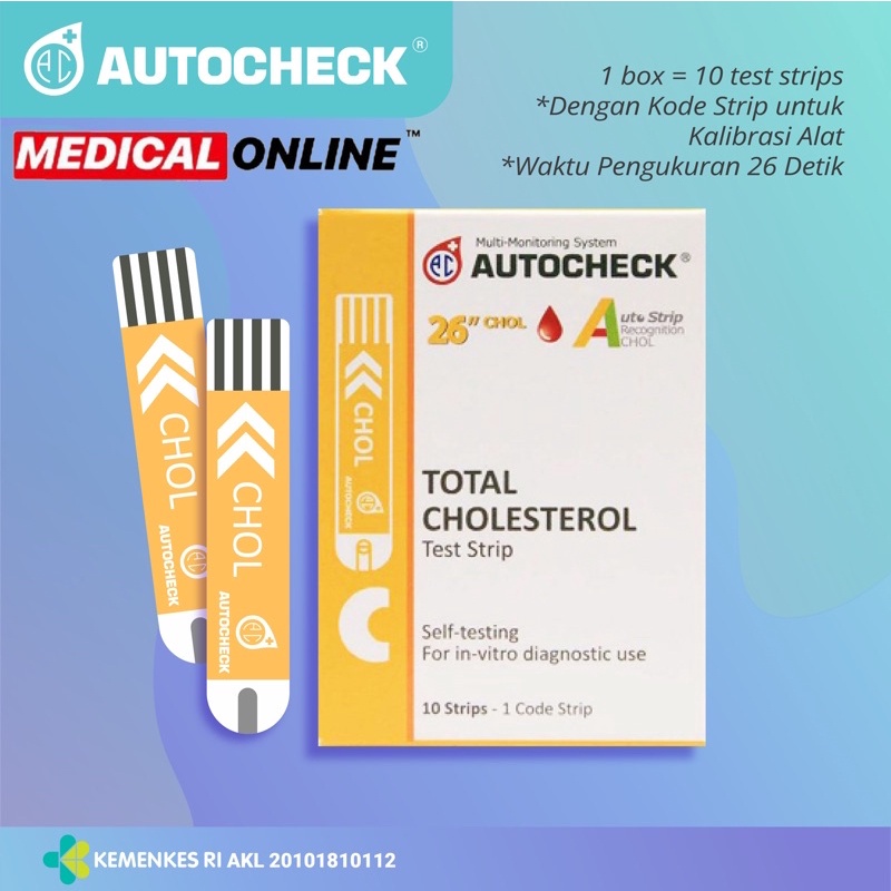 AUTOCHECK KOLESTROL AUTOCHECK TOTAL CHOLESTROL ISI 10 PER BOX KOLESTEROL