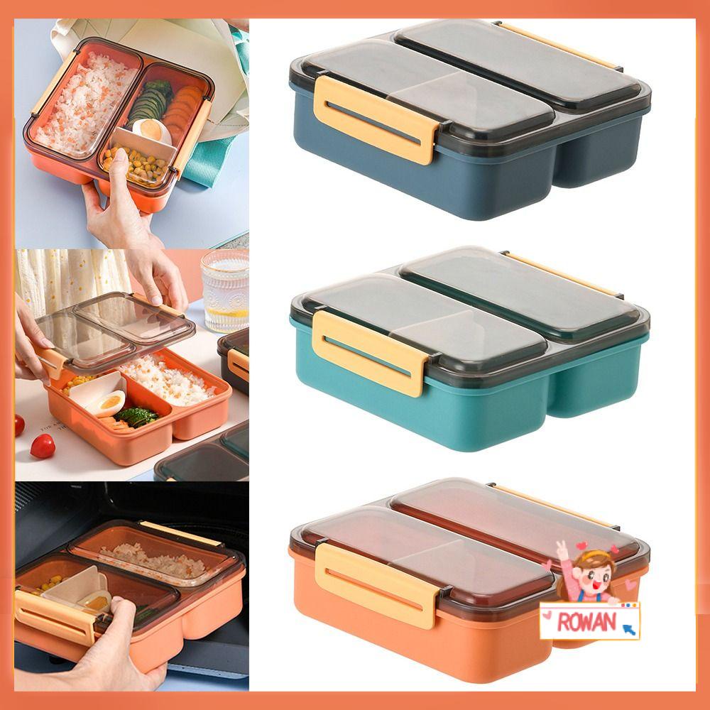 R-FLOWER Lunch Box Portable Microwavable Untuk Pelajar Pekerja Kantor Wadah Makanan