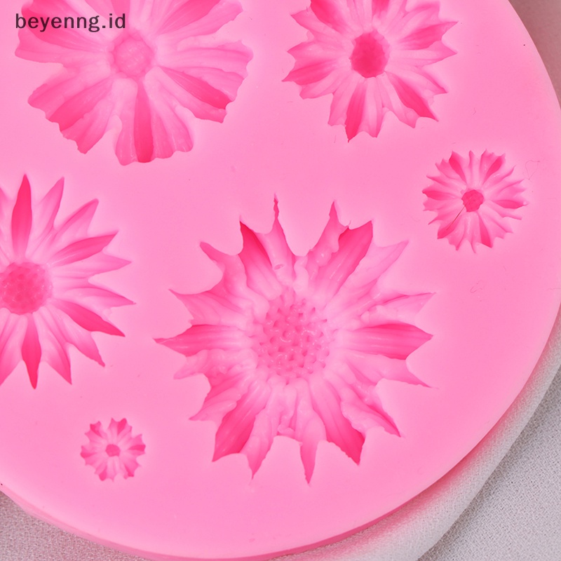 Beyen 3D Kelopak Bunga Matahari Timbul Cetakan Silikon Relief Fondant Alat Dekorasi Kue ID