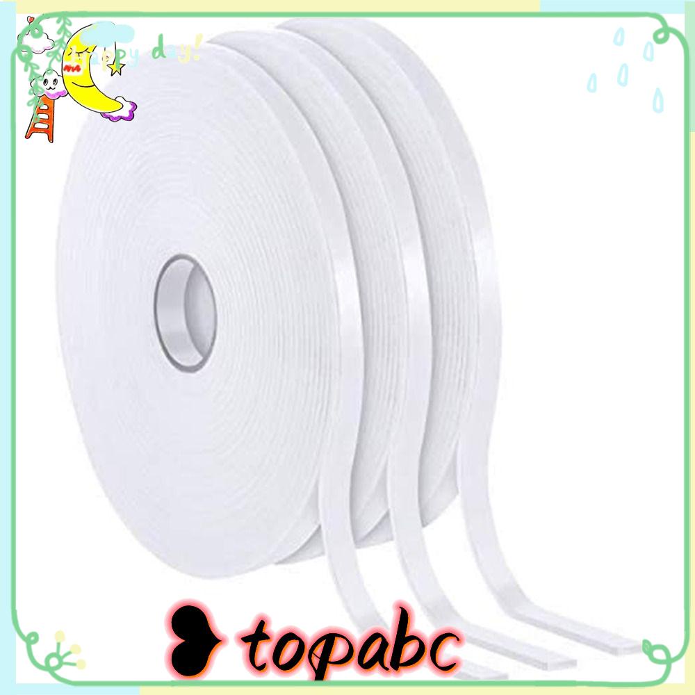 TOP 3roll Foam Tape Selotip Perekat Spon PE Putih Lembut