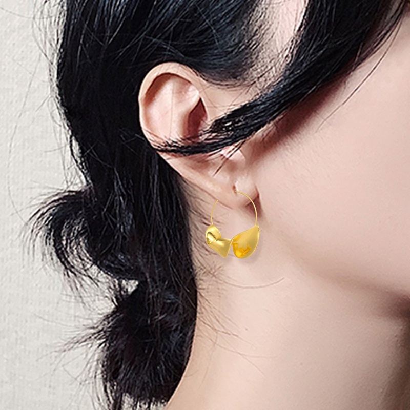 Vintage Heavy Metal Alloy Drop Earrings Wanita Gothic Punk Metal Geometri Statement Menjuntai Earings