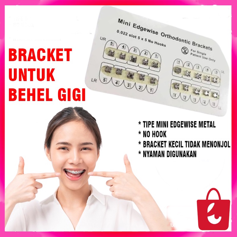 [1 Set] Bracket Gigi Atas Bawah Amplop Orthodontic Behel Gigi Bracket Amplop Orthodontic Original