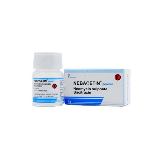 NEBACETIN POWDER 1 BOTOL 5 GRAM/NEOMYCIN/INFEKSI KULIT