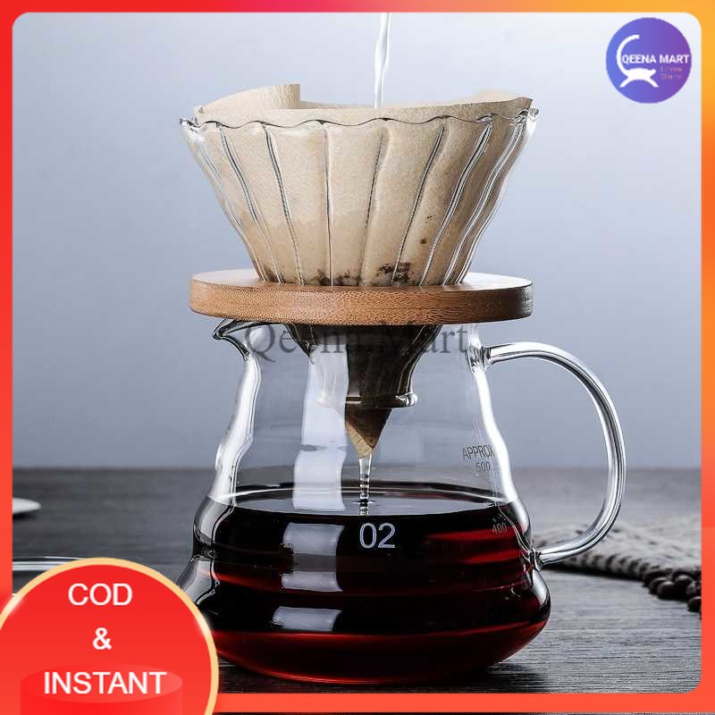 Filter Penyaring Kopi V60 Coffee Filter Wooden Bracket - SE102