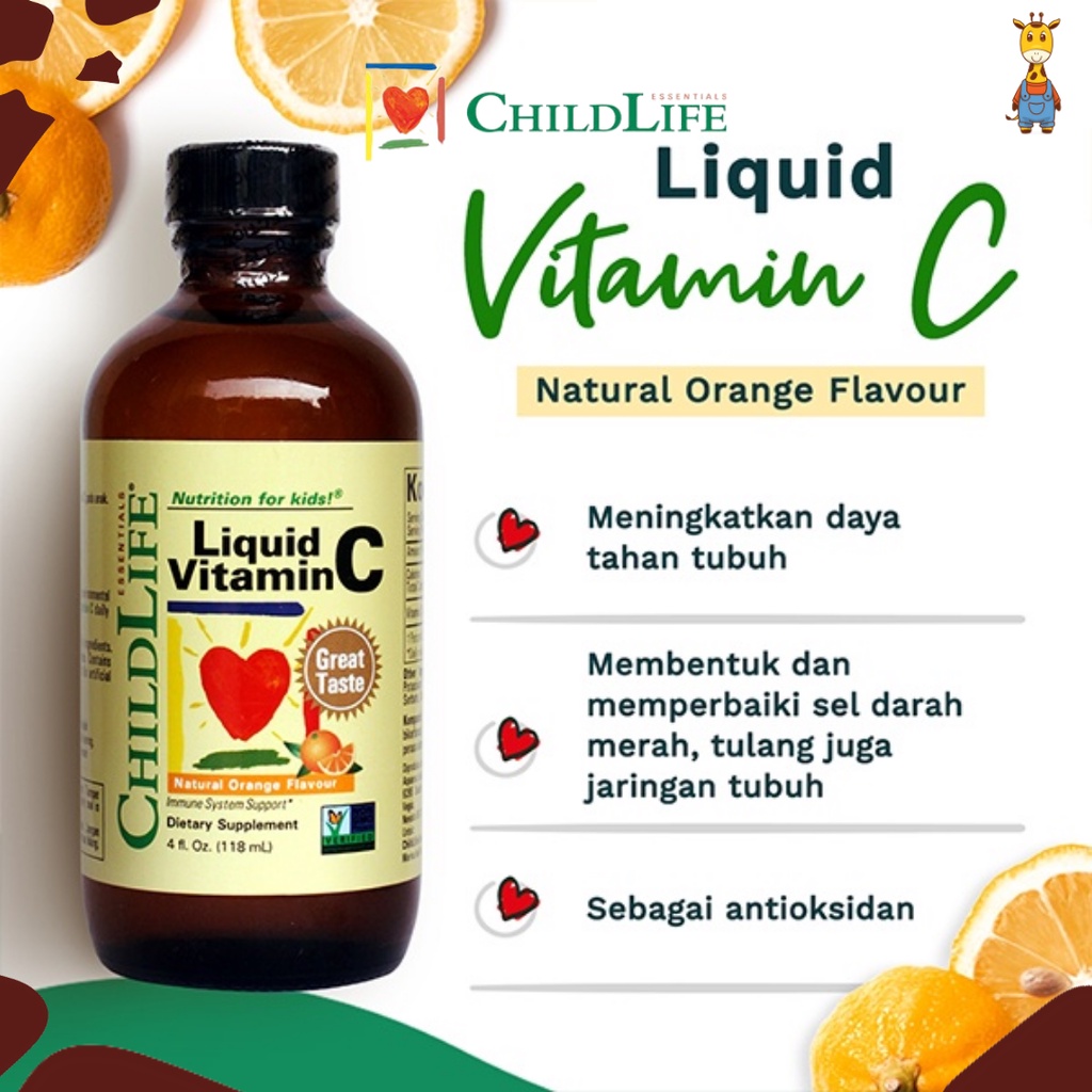 ChildLife Vitamin C 118ml - Vitamin C Terbaik Untuk Anak &amp; Bayi