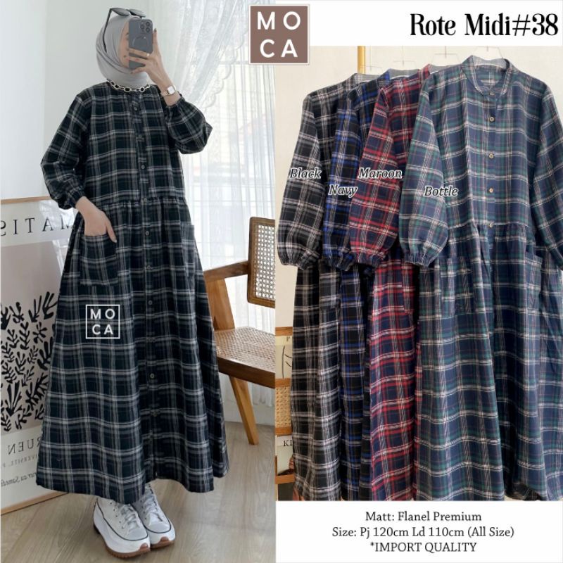 ROTE MIDI #38 Jumbo ORI MOCA | Ld120 Flanel Premium