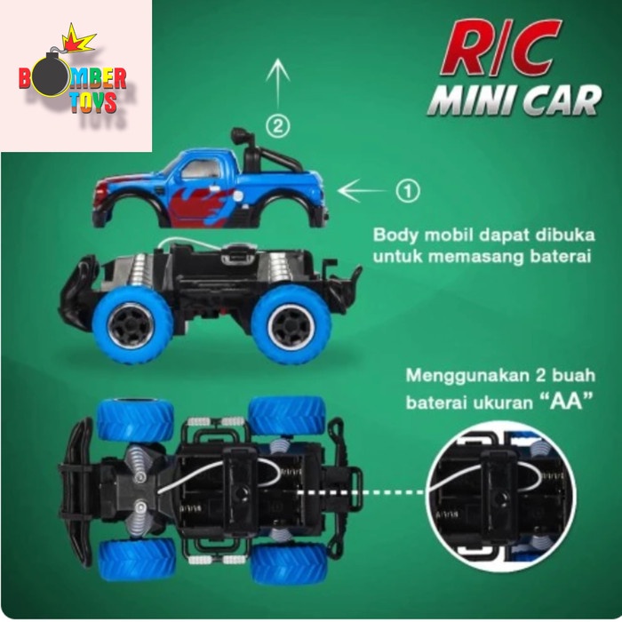 MAINAN ANAK MOBIL REMOTE CONTROL RC MINI CAR 1:43 OFF ROAD BUMPER BEAST CRAWLER MINI CLIMBER