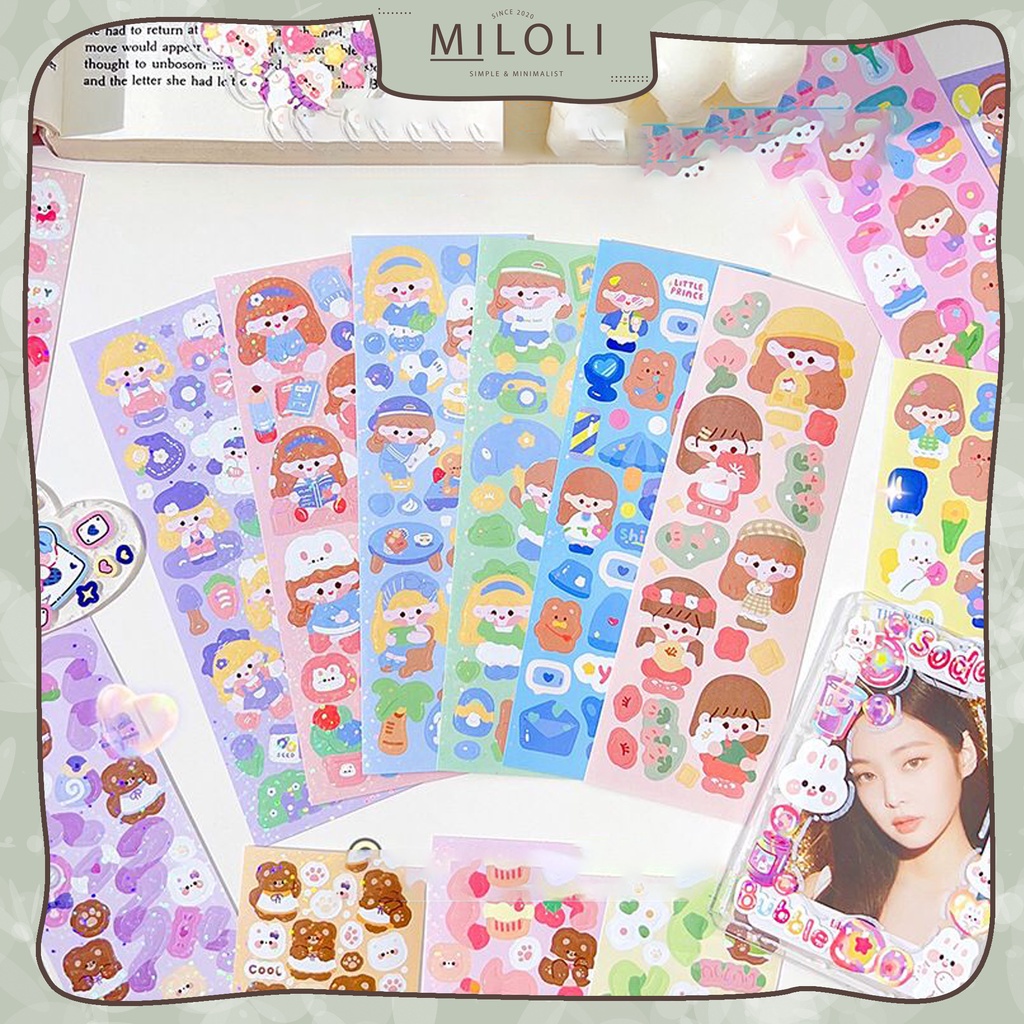

[MILOLI] 10Pcs SHINY CUTE ANIMAL CARTOON DIY Diary Sticker Jurnal BUJO Planner Deco Stiker Hias - B0414