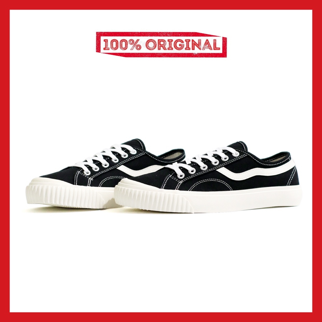 Sepatu Brand Lokal Kasual Pria Wanita No Brand Black White Low Not Sneakers Ventela Public Suede Low