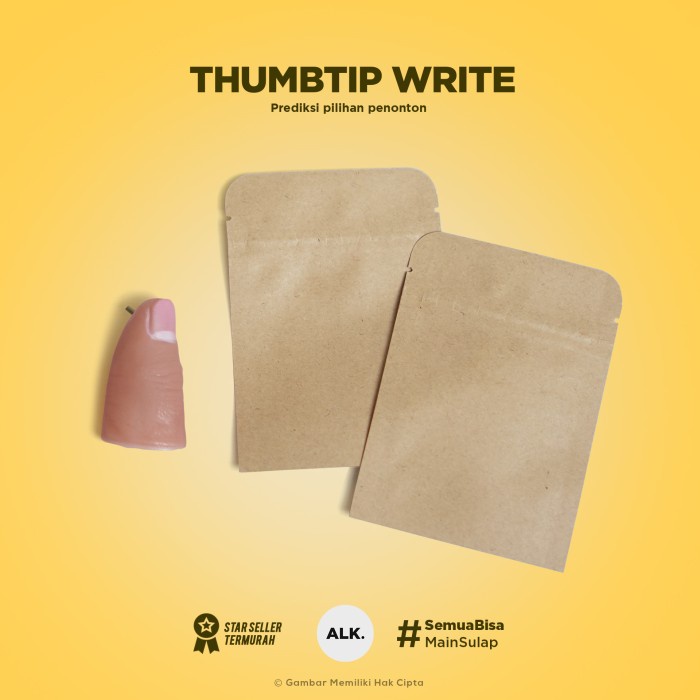Thumbtip pencil - jempol tulis - alat sulap jempol - sulap prediksi