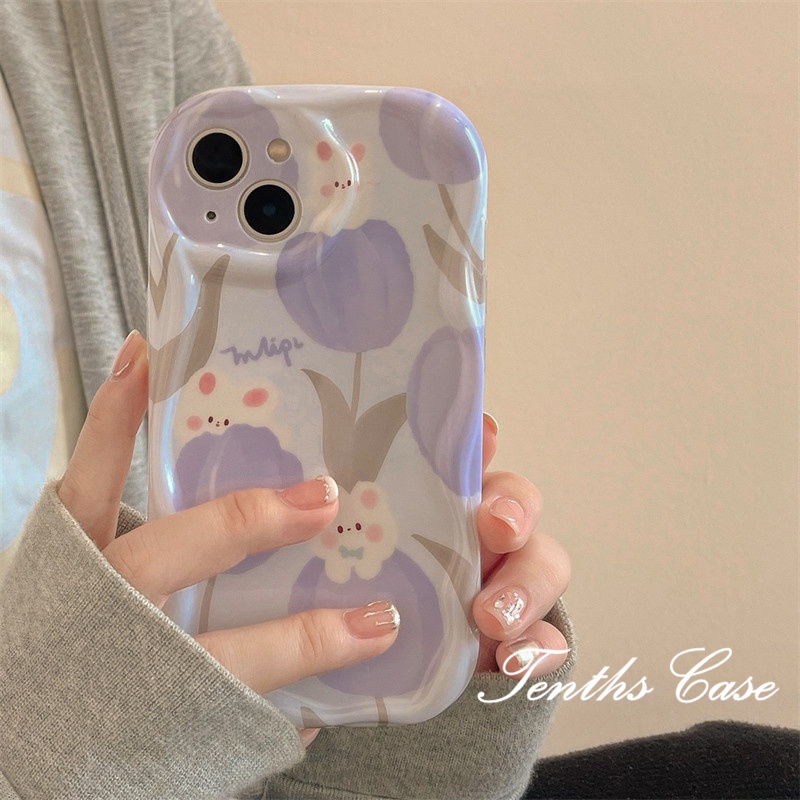 REDMI Untuk Redmi12 A1 12C 10C 10A 10 9A 9C 9T Note 12 11 10 9 Pro 11s 10s 9s Mi12 11 Lite Poco X3 Poco X3Pro Poco X3 NFC 3D Tepi Melengkung Tulip Phone Case Dengan Lanyard