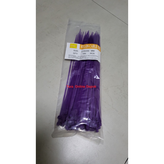 

Kabel Ties 20 Cm x 2,5 mm Ungu merk Kitani - 7112275