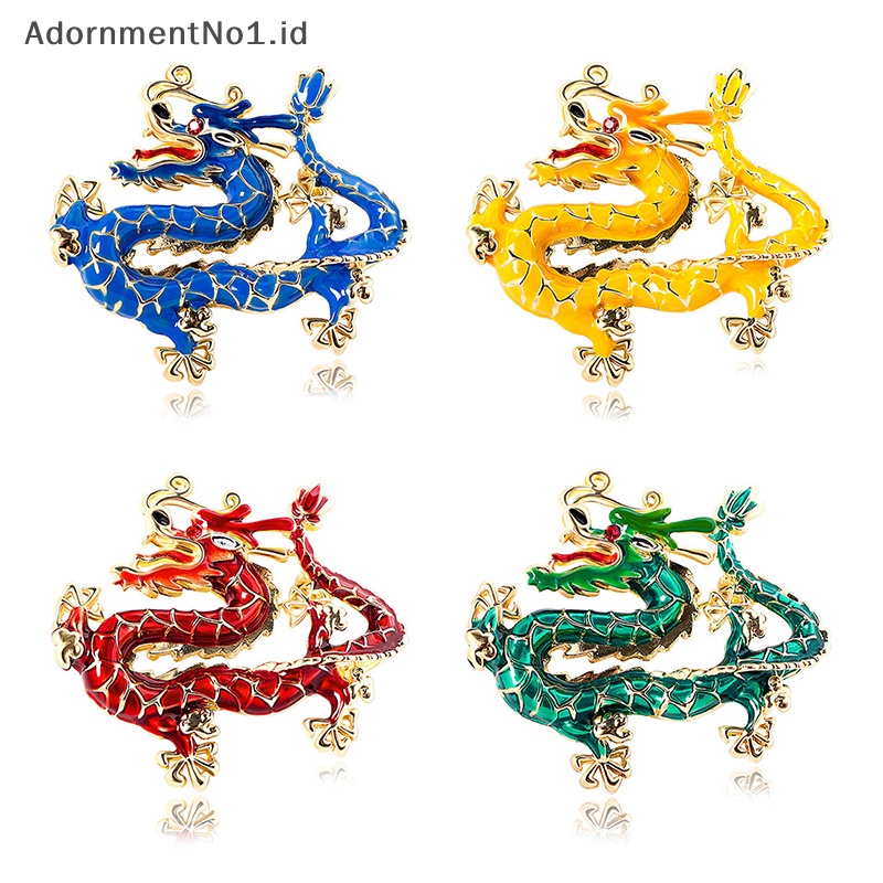 [AdornmentNo1] Fashion Enamel naga bros Pin untuk wanita pakaian jas perhiasan pesta aksesoris