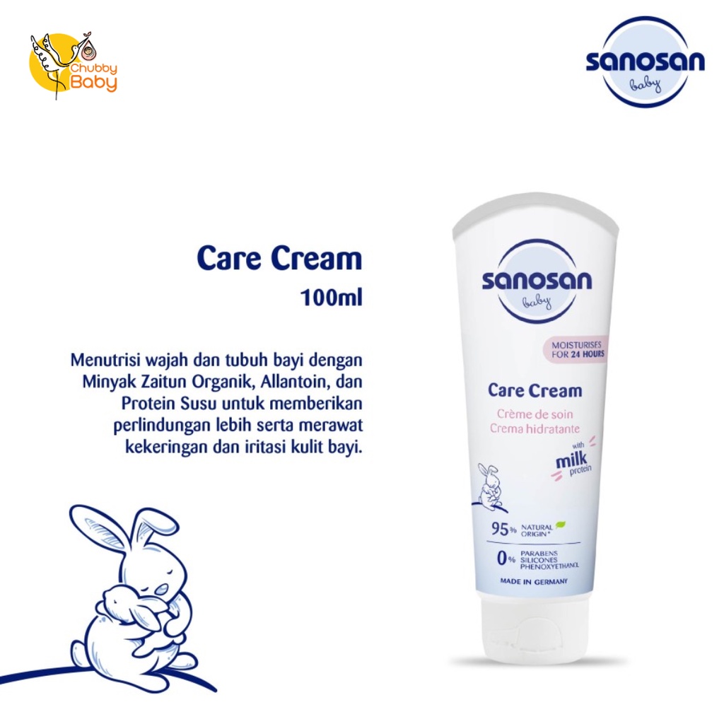 SANOSAN Baby Care Cream 100ml | Krim Muka Bayi