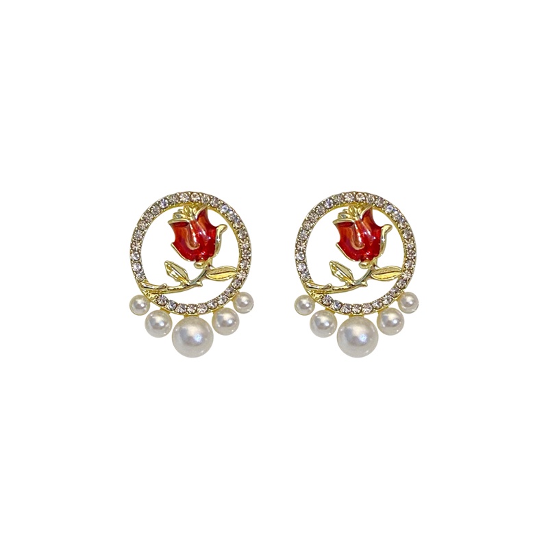 Anting mutiara dessyulip temperamen fashion wanita gaya vintage