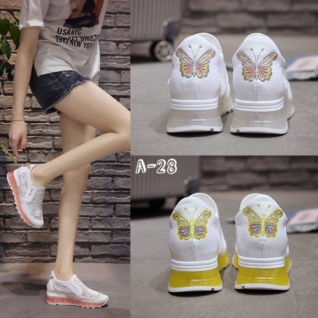 LC] [KUALITAS PREMIUM] Sepatu KOREA A-28 TOP QUALITY Sepatu Wanita Sepatu Slip ON Sepatu A28 A01 128 Impor