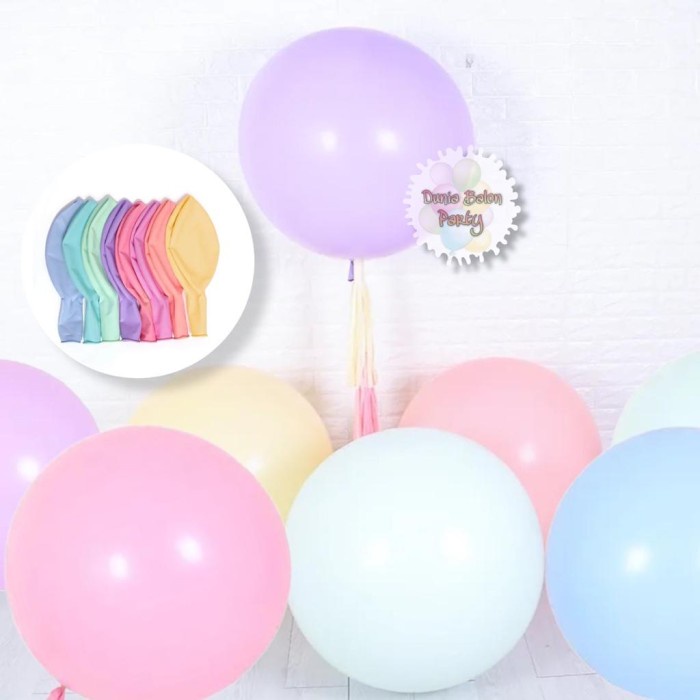 Balon Latex Pastel Jumbo / Balon Macaron 36inch