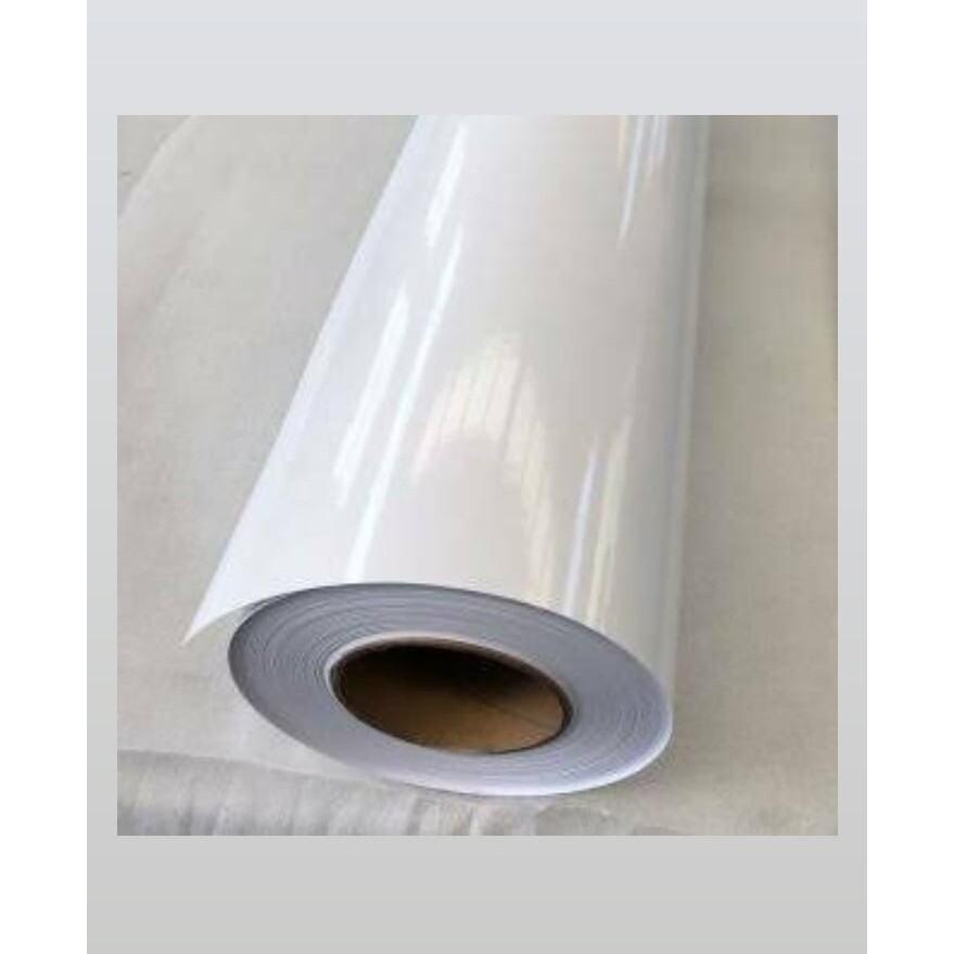 Skotlet putih metalik glossy panjang 1 meter / Skotlet motor putih glosy / Skotlet Sticker/skotlet m