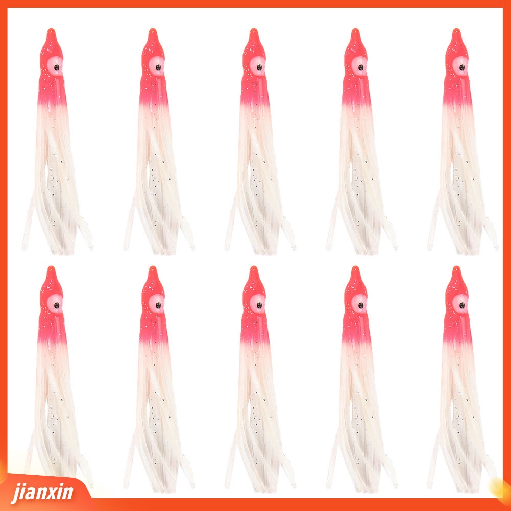 (In Stock) 10 Pcs 9 cm Memancing Buatan Cumi Gurita Umpan Lembut Umpan Tackle Aksesoris