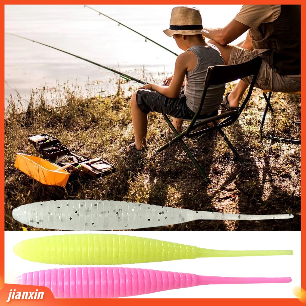 (In Stock) 4 Pcs 100mm 5.5g Lembut Umpan Pancing Cacing Thunderbug Buatan Semua Air Umpan Pancing Perlengkapan Memancing