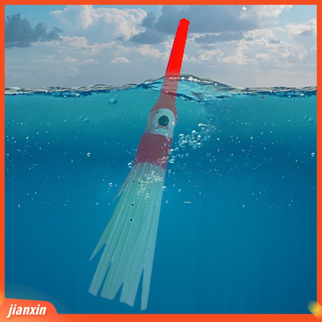 (In Stock) Simulasi Warna Cerah Mata Besar Anti Gigit Mulut Panjang 9cm Umpan Cumi Bercahaya Memancing Laut Lembut Gurita Cumi Rok Umpan Pancing Tackle