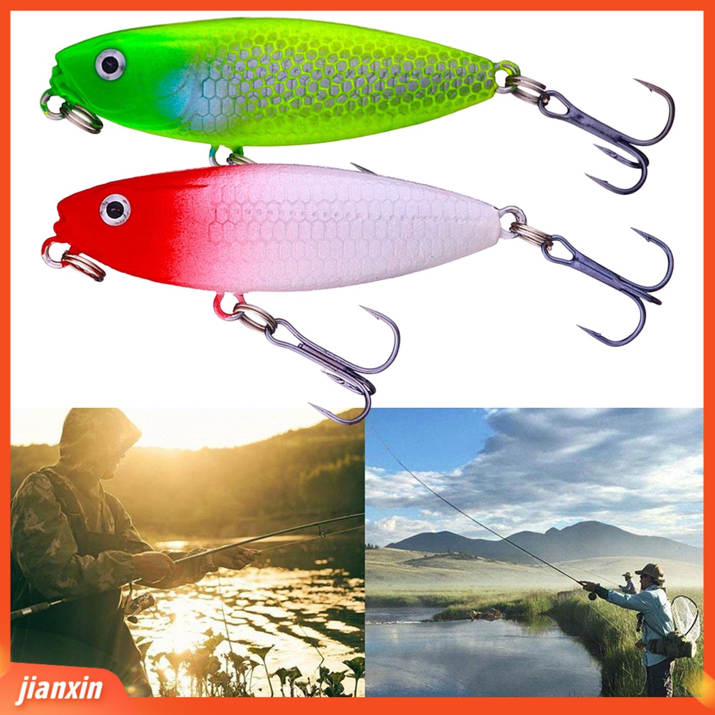 (In Stock) 6cm /6.5g Umpan Pancing Realistis Simulasi 3D Fisheyes Kait Tajam Warna Cerah Angling Cor Panjang Universal Permukaan Air Stream Pensil Umpan Palsu Untuk Outdoor