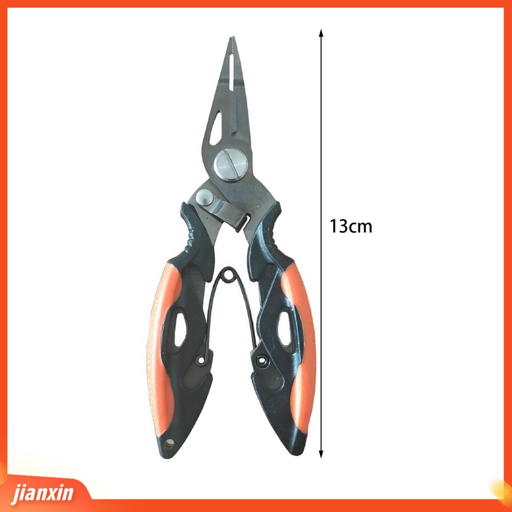 (In Stock) Tang Pancing Penutup Pelindung Pembuka Cincin Ergonomis Stainless Steel PE Line Cutter Hooks Remover Pancing Gunting Perlengkapan Memancing