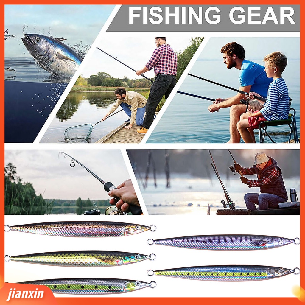 (In Stock) 100g /13.2cm Umpan Pancing 3D Print Simulasi Disederhanakan Lapisan Reflektif Mata Hidup Logam Air Asin Air Tawar Buatan Jigging Umpan Perlengkapan Memancing