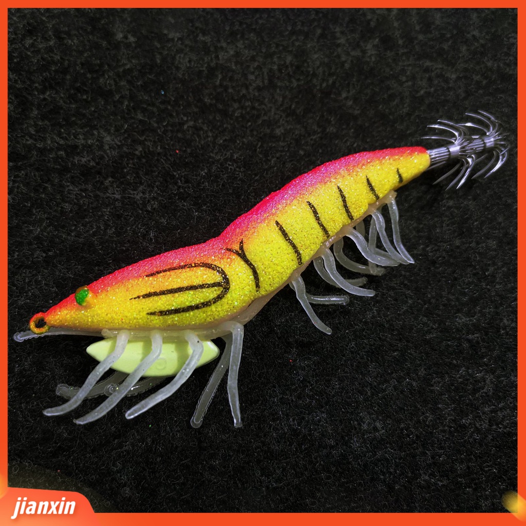 (In Stock) 21g 11.5cm Udang Umpan Bercahaya Hidup Bergerak ABS 3D Memancing Soft Lure Udang Model Simulasi Untuk Outdoor