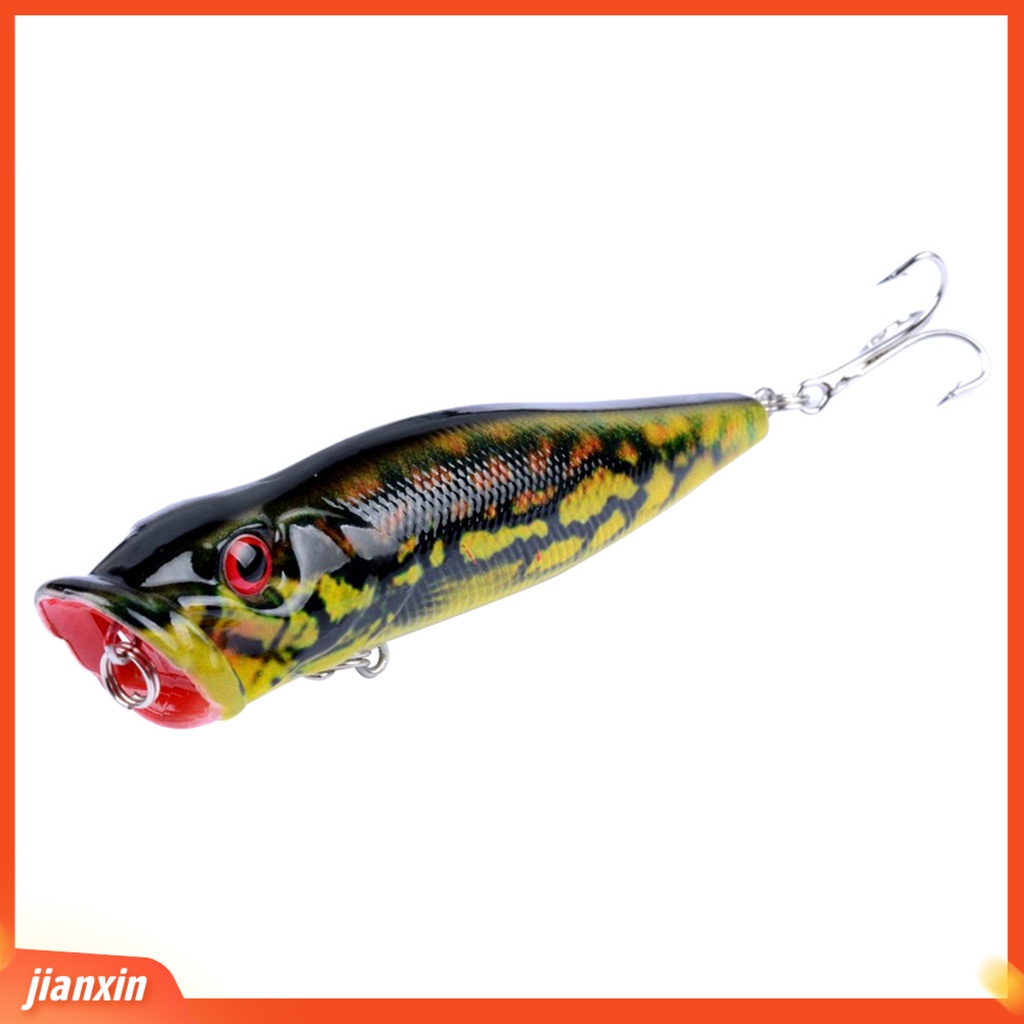 (In Stock) 1pc Umpan Pancing Tackle Topwater Mirip Hidup Mengapung Popper Kait Tajam Umpan Keras