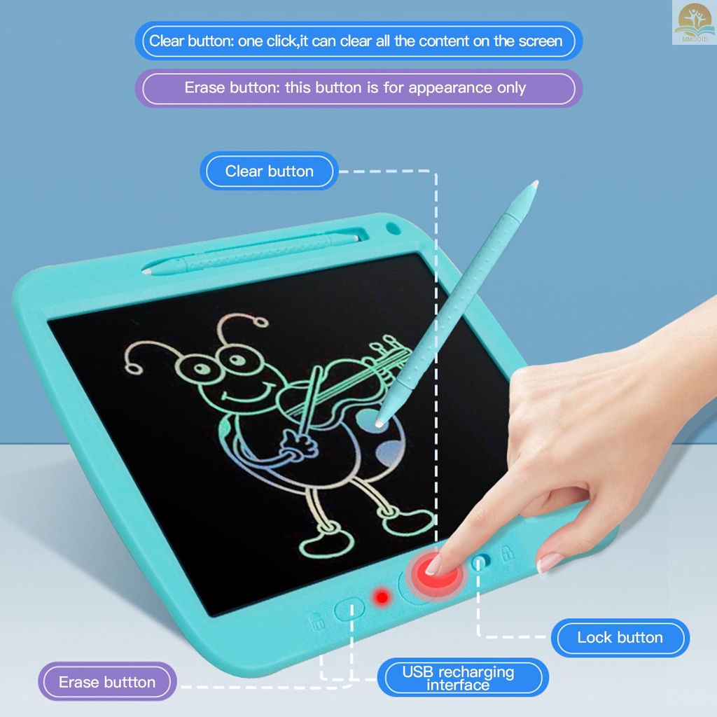 In Stock Rechargeable LCD Writing  9 Inch Handwriting Drawing  with Stylus Lock Button for Toddler Kids Educational Learning Toy Gifts for Boy and Girls