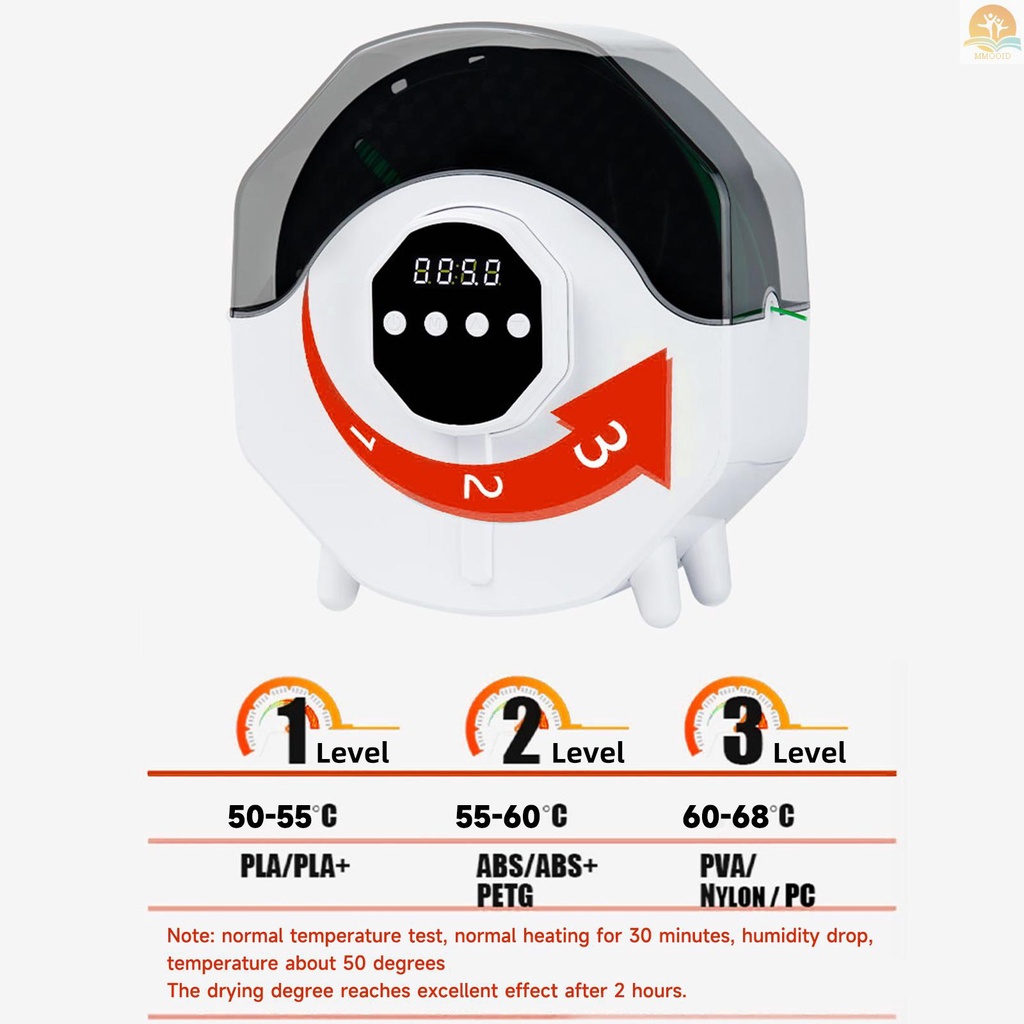 In Stock KINGROON Tempat Spul Kotak Pengering Filamen 3D Printer50℃ Kepada68℃ Temperature Adjustable Dengan Fungsi Timer Display LED Untuk Filament PLA 1.75 /2.85 /3.00mm/ABS/PETG/PVA/ePA-