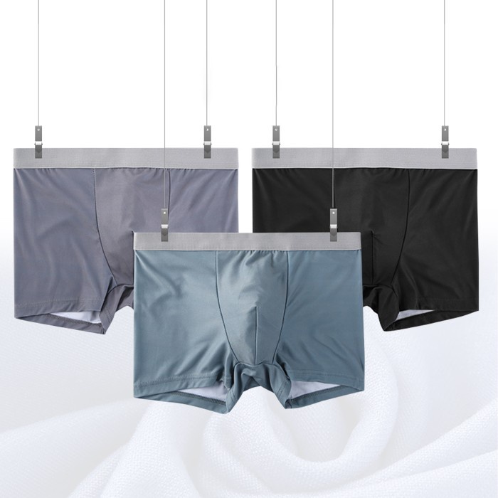 Celana Dalam Boxer Pria Anti Bakteri Solid Colour Premium Underwear