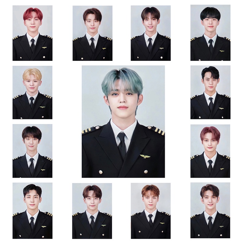 1pc SEVENTEEN Navy Setelan ID Card Lomo Photocard Kpop Postcards CARAT Collection