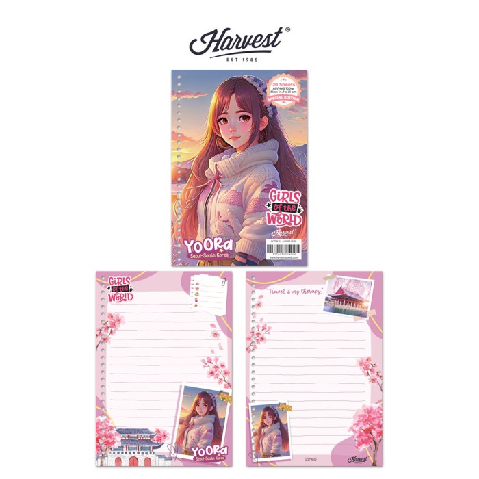 

Loose Leaf / Kertas Binder Harvest A5 Girls of The World - Seoul