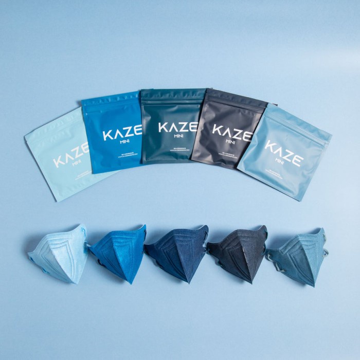 KAZE MASK BLUE COLLECTION KN95 MINI KF94 1 BOX 10 PCS - Mini, 1 BOX