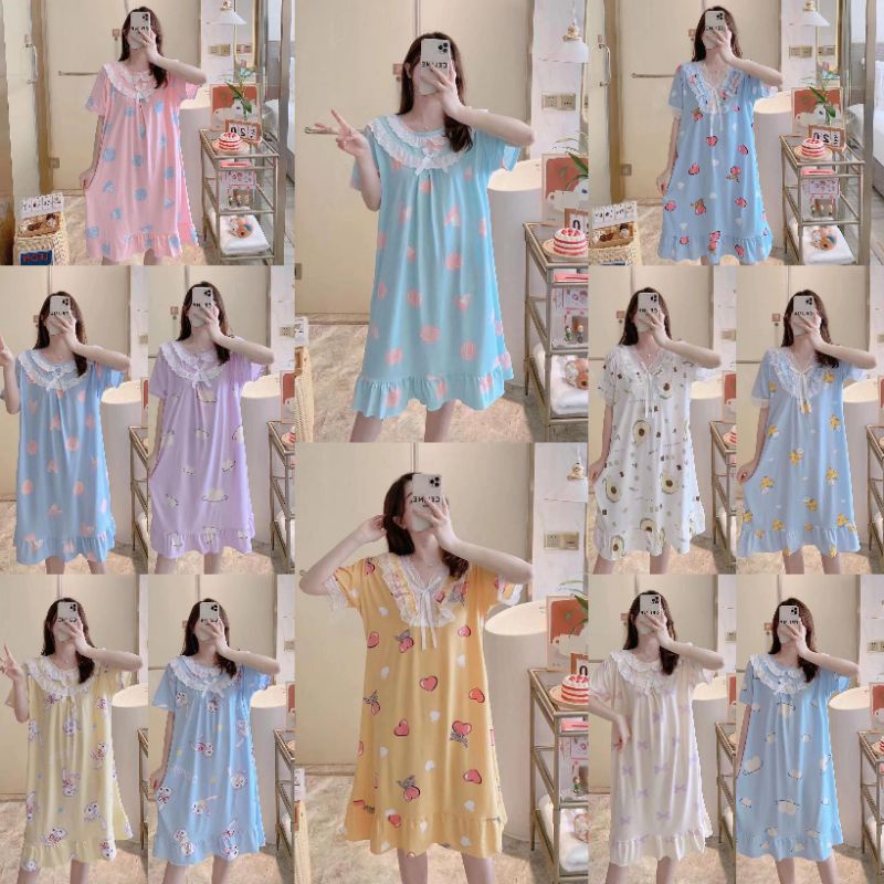 DUTA FASHION | Daster Renda import | Set Daster spandek | Daster spandek import | Daster wanita