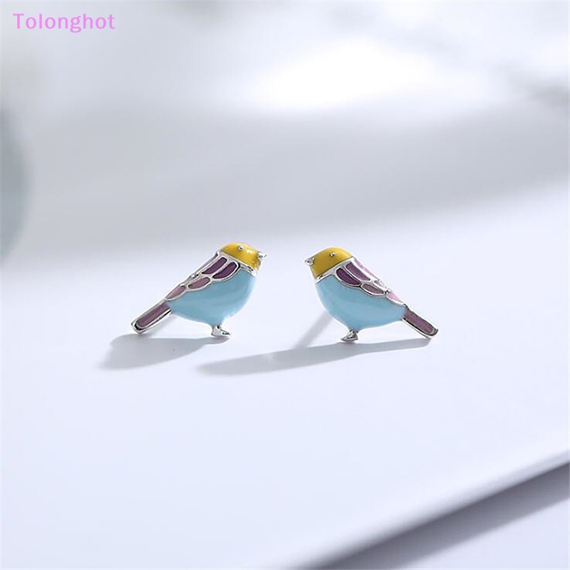 Tolonghot&gt; Fashion Warna Epoxy Burung Anting Sederhana Lucu Hewan Stud Earrings Perhiasan Hadiah well