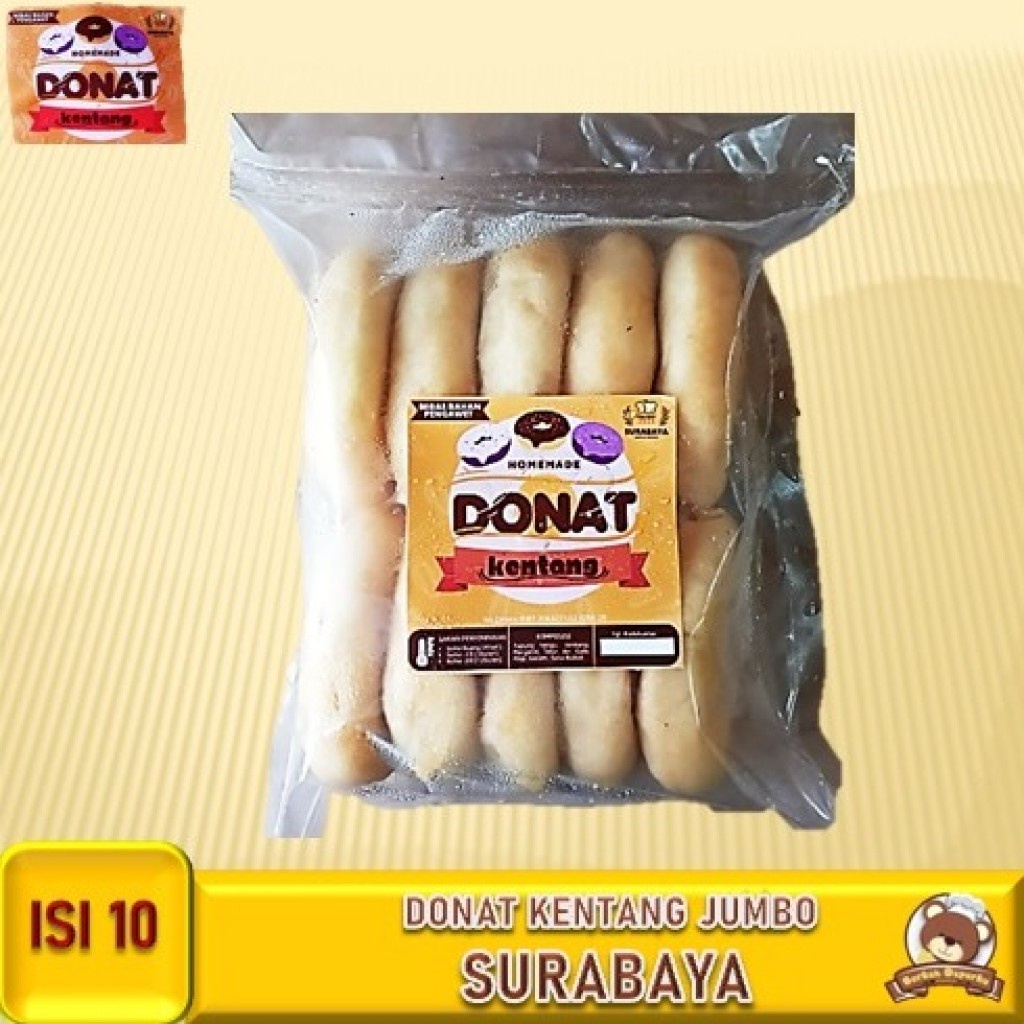 Surabaya Donat Kentang Besar isi 10 Frozen Murah Bogor