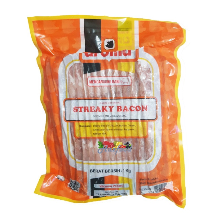 

Pork Streaky Bacon 1Kg Aroma | Non Halal