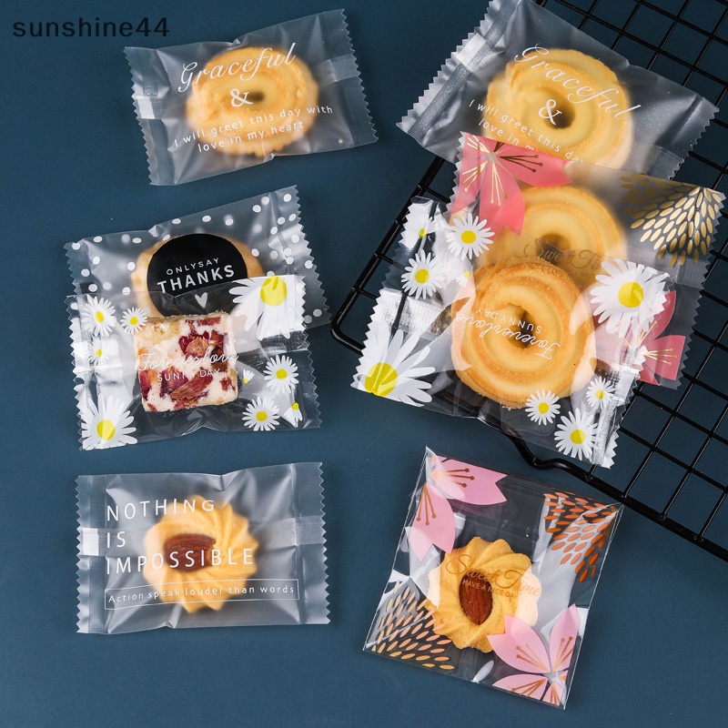 Sunshine 100pcs Kantong Plastik Packing Kue Mooncake Homemade Handmade Biskuit Cookie Bag ID