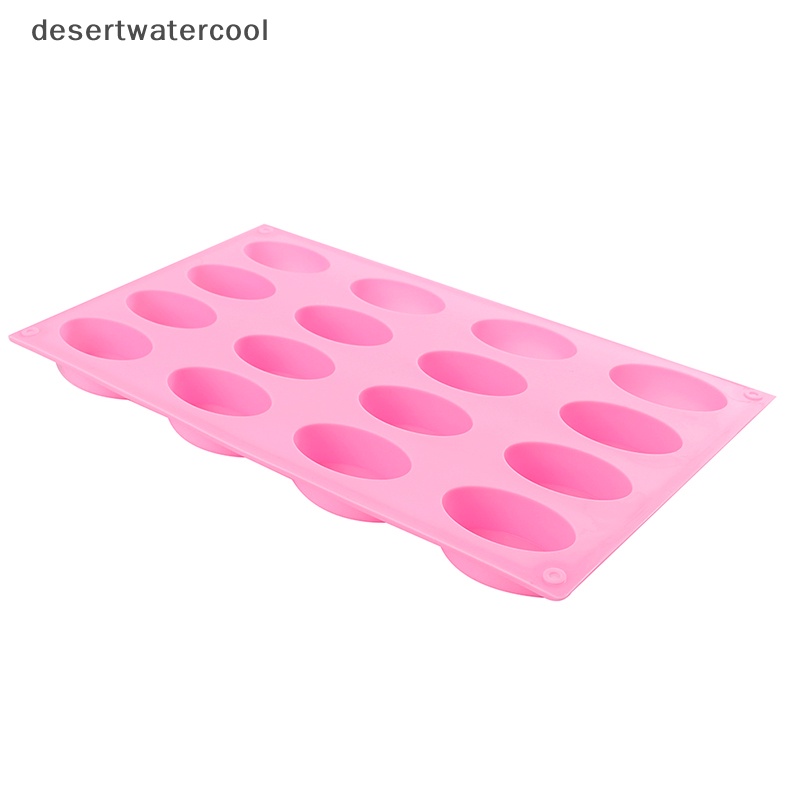 Deid 16 Cavity Bentuk Oval Cetakan Sabun Panggang Silicone Mold Tray Homemade Craft Martijn