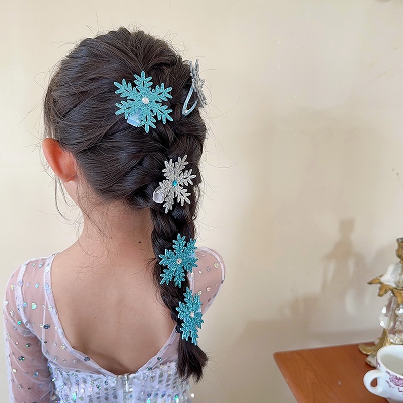 2pcs Snowflake Wanita Kristal Berlian Imitasi Hair Pin Klip Jepit Rambut Barrette2023