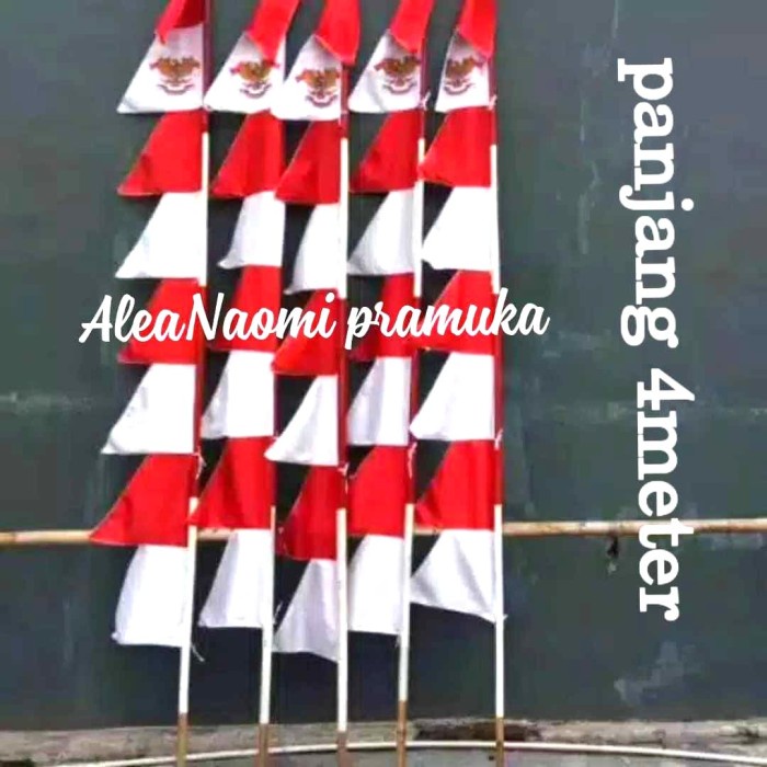 EDD Bendera umbul umbul merah putih Garuda ukuran normal