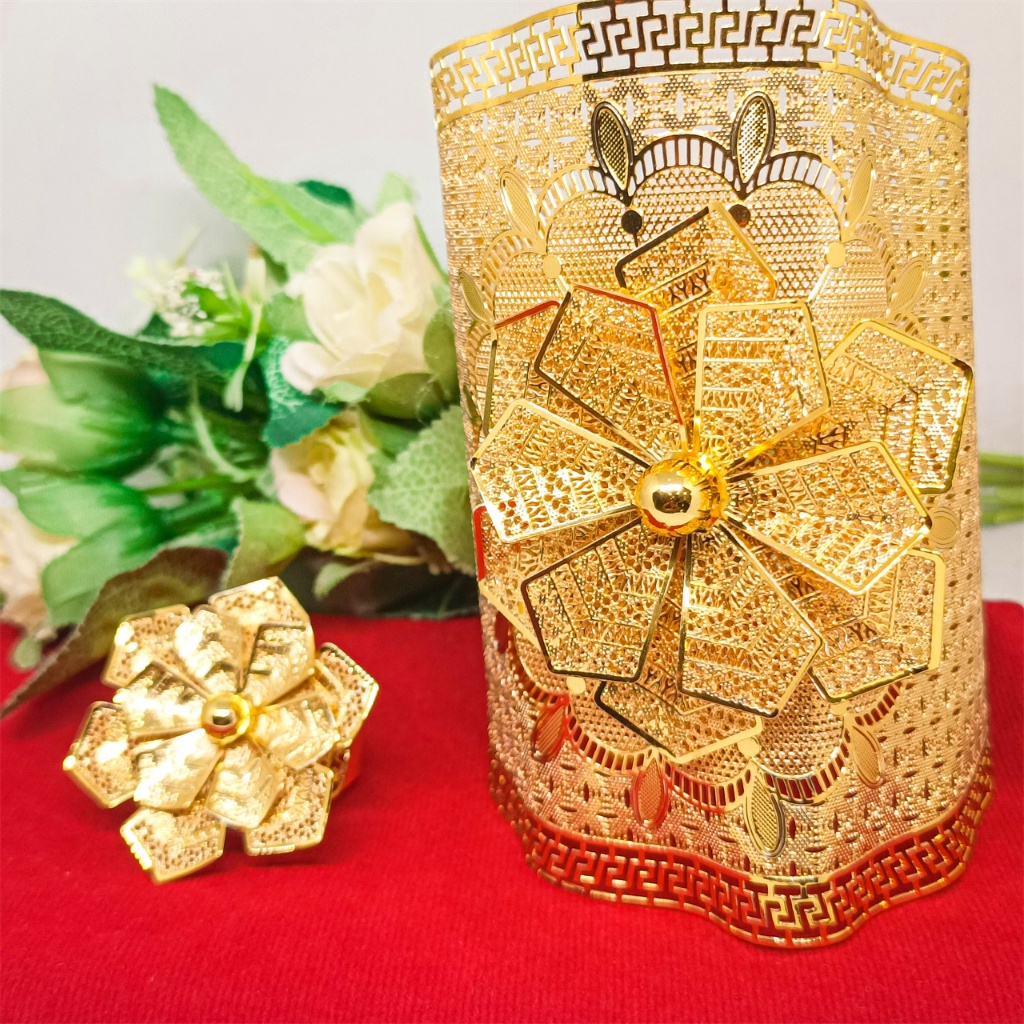 Gelang kendari Terbaru Dubai Perhiasan lapis Emas 24k Wanita Motif Xuping Gelang Bangkok bangle