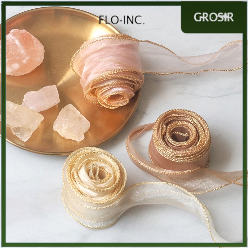 

FLO-INC. - PTA6 LISEMAS Pita Hazy Lis Warna Emas Korea / Pita Colorful / Pita Kado Bunga Cantik Glossy Warna Warni No Cangkang